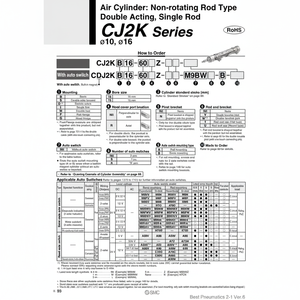 SMC Pneumatics Air Cylindre CDJ2KB16-15Z-B Pièces Pneumatiques - Product Image 1