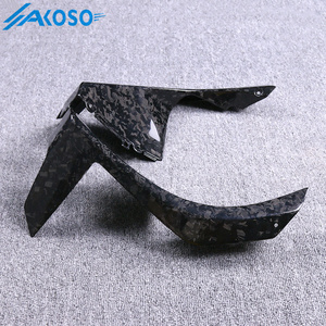 AKOSO 3K, fibra de carbono seca, embellecedor delantero para motocicleta, paneles laterales, cubierta de radiador para <span class=keywords><strong>Kawasaki</strong></span> ZX10R 2021 2022 <span class=keywords><strong>2023</strong></span> 2024 - Product Image 6