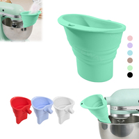 Entonnoir à farine pliable en silicone pour mixeur KitchenAid KSM150 QT4.5-5.0, anti-fuite, pour nettoyage et préparation culinaire