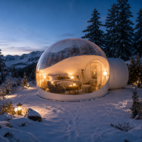 Tente bulle transparente gonflable d'extérieur en PVC pour observation des étoiles, maison-bulle, hébergement, camping, fête, événement, décoration, chambre moderne ciel étoilé
