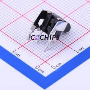 SKHHLQA010 Tactile Switch Bent Lead Through Hole-4P,6x6mm Switch Single Pole Single Throw Round Button Right Angle Insert 6mm - Product Image 2