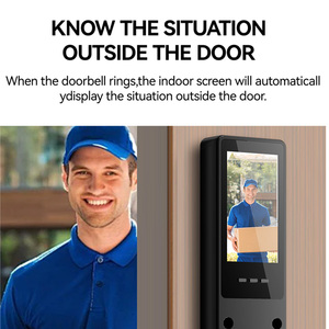 מנעול חכם לבית מבית טויה עם זיהוי טביעת אצבע וזיהוי פנים, עשוי מסגסוגת אלומיניום עמיד למים, שליטה באמצעות אפליקציה, כרטיס זיכרון, בצבע שחור, לדלת אלומיניום - Product Image 6