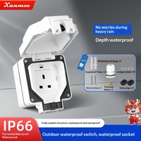 Caja de Protección para Interruptor Eléctrico y Enchufe de Carga para Exteriores, Resistente al Agua con Clasificación IP66 Británica