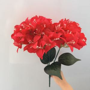 Dernier design – Branche de bougainvillier artificielle à 5 tiges, <span class=keywords><strong>fleurs</strong></span> en soie effet toucher réel, pour décoration d'arche de mariage et événements floraux - Product Image 5