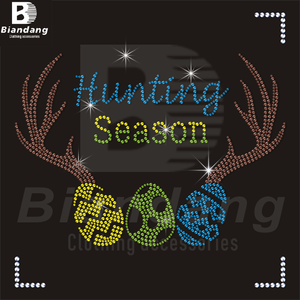 Đầy Màu sắc phục sinh thiết kế đính Rhinestone chuyển tùy chỉnh Thỏ Ăn mặc đính Rhinestone Wedding đính Rhinestone Motif - Product Image 3