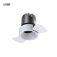 Plafonnier LED encastré haute performance avec cadre 10w et sans spot décoratif, tube lumineux pré-encastré