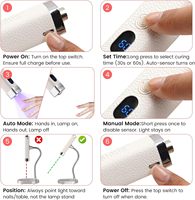 Lampe UV LED portable mini pour ongles, séchage rapide, avec support, effet œil de chat, stylo UV unique pour manucure en salon