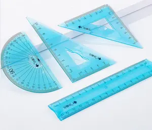 15cm Plastic Scale Ruler Clear Drawing Ruler PVC Flexible Ruler Set For Kids School Stationary