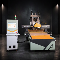 Routeur CNC 3D personnalisable pour le bois, broche 9KW, table à vide 1300x2800mm, machine de travail pour la fabrication de cercueils