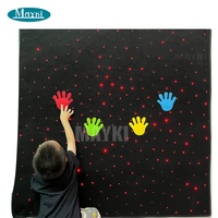 Tapis étoile en fibre optique en polyester doux tapis d'éclairage étoile en fibre optique pour salle sensorielle
