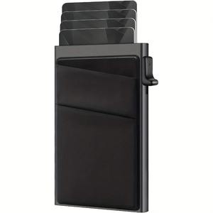 ที่ใส่บัตรอลูมิเนียม RFID แบบป๊อปอัพแบบอัตโนมัติเคสกระเป๋าสตางค์สไตล์ธุรกิจสำหรับบัตรเครดิตและบัตรธนาคาร - Product Image 3