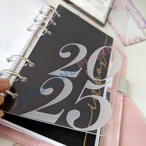 Custom Plastic A4 <strong>A5</strong> A6 A7 <strong>Dividers</strong> 6 Tab Index Insert Pages for Loose-leaf Planner Budget Organizer <strong>Notebook</strong> - Product Image 5