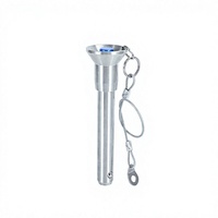Industrial Handle Ball Lock Quick Release Pin, Anti Loss Wire Rope Lanyard, Quick Disconnect Pin for Machinery Vehicle Assembly