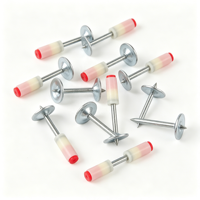 Clou à canon mini pour bois à tête plate, avec tige barbelée, pour fixation de profilés en bois et isolation phonique, pour éléments de plafond