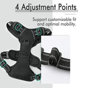 เสื้อกั๊กสัตว์เลี้ยงกลางแจ้งปรับได้,แถบสะท้อนแสง3เมตรวัสดุผ้าออกซ์ฟอร์ดสายรัดสุนัข - Product Image 3