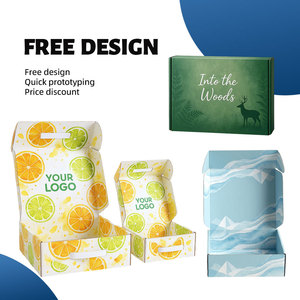 Caja de Cartón Corrugado para Envíos de Ropa con Logotipo Personalizado de Diseño Libre <span class=keywords><strong>Azul</strong></span> Premium - Product Image 3