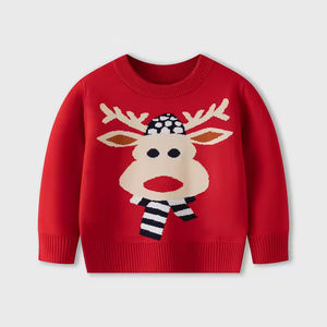 Pull chaud pour enfants à motif dinosaure, col roulé en coton pour l'hiver, l'automne et le printemps, cardigan tendance pour enfants, dessin animé - Product Image 3