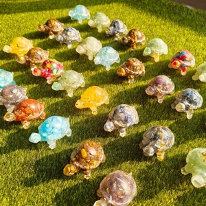 Scultura di Tartaruga in Resina Naturale con Occhio di Tigre, <span class=keywords><strong>Cristalli</strong></span> Curativi alla Moda per Regali - Product Image 2