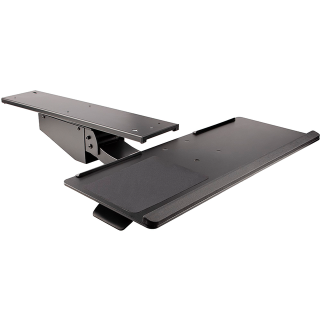 Computer Clamp-On Sit-Stand Under Desk Pull Out Keyboard Tray