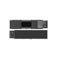 Caméra de tableau de bord 4K triple objectif avec écran IPS, enregistrement en boucle, WiFi, caméra de recul, ADAS, vision nocturne, vidéo de voiture noire, garantie 1 an