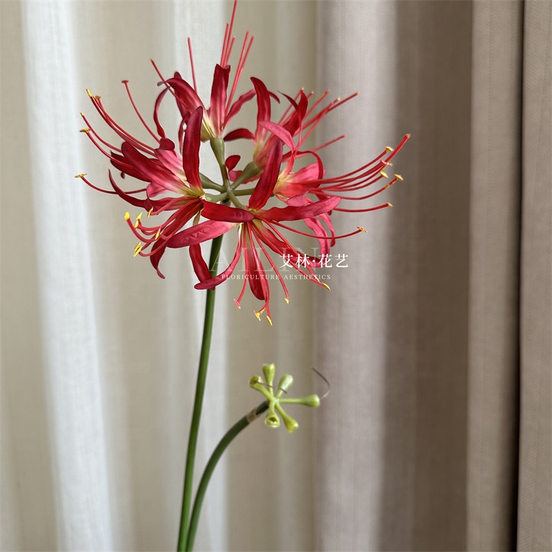 KEWEI 095 Artificial Lycoris Radiata Red Spider Lily Equinox