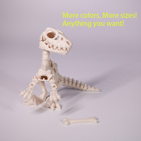 Figurine de squelette de dinosaure imprimée en 3D, articulée, jouet flexible, blanc osseux, cadeau éducatif pour enfants, décoration de bureau et d'étagère, vente en gros