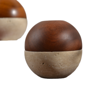 Brûleur d'encens tibétain en travertin de luxe avec couvercle en bois, encensoir Bakhoor, décoration d'intérieur, diffuseur d'aromathérapie thérapeutique religieux - Product Image 1