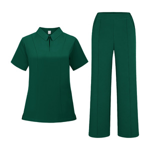 Premium Quick Drying Elastic Scrubber Suit Set Women Hospital Nurse Work Uniform Loose Fit Moisture Wicking Split Top And Bottom - Product Image 5