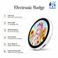 Insignia Electrónica Inteligente con Pantalla Táctil HD, Visualización de Fotos, GIFs y Videos, Pin Portátil para Anime, Cosplay, Conciertos y Eventos