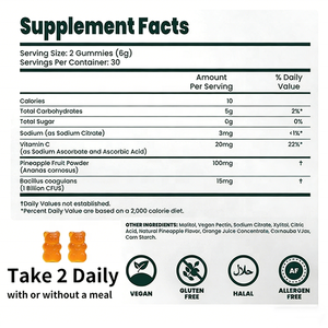 Gomitas Probióticas de Piña y Arándano para Mujeres, Marca Privada, para la Salud Vaginal y el Equilibrio del pH - Gomitas Premium para el Equilibrio Femenino - Product Image 5