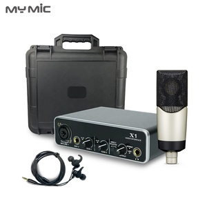 MX19-tarjeta de sonido profesional para estudio, interfaz de <span class=keywords><strong>audio</strong></span> usb, condensador de podcasting, micrófono de escritorio, auriculares de monitor para habitación de estudio - Product Image 1