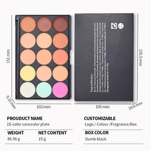 Paleta de Corrector de 15 Colores, Crema Mate en Tonos Tierra, Cobertura de Imperfecciones, Corrección de Cicatrices de Acné, Kit de Maquillaje - Product Image 3