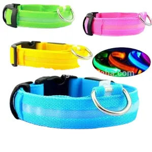 Accessori per animali domestici di notte di sicurezza lampeggiante glow light up led collare di cane collare del gatto