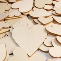 Cœurs en bois non finis, tranches de bois vierges, cœur, amour, bricolage, artisanat naturel, fournitures d'artisanat, centre de table de mariage