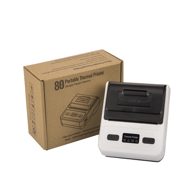 Bill Mini 80mm Thermal Printer Barcode Portable Pocket Wireless Thermal Receipt Printer