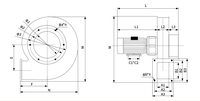 Y5-47 2200W ventilateur centrifuge calme petite taille ventilateur centrifuge ventilateur en gros 220v