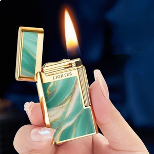Briquet à kérosène personnalisé avec logo, à ouverture latérale, portable, en métal, coupe-vent, pour cigarettes - Product Image 3