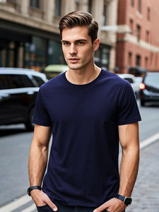 BMT 01 Camiseta de manga corta Dry Fit para hombre, camisetas ligeras de cuello redondo para hombre, entrenamiento atlético informal - Product Image 5