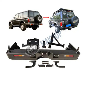 Barra de acero trasera, barra de carreras trasera, barra de acero para parachoques trasero, adecuada para Toyota Land Cruiser serie LC7 LC79 - Product Image 2