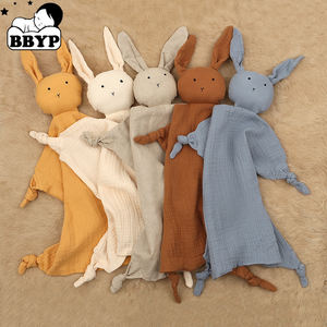 Doudou en mousseline lavable, adorable lapin, <span class=keywords><strong>couverture</strong></span> de sécurité, <span class=keywords><strong>couverture</strong></span> réconfortante, serviette en coton pour <span class=keywords><strong>la</strong></span> maison - Product Image 1