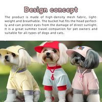Premium Design Pet Sun Hat Dog Cooling Cap Léger Mesh Protection UV Réglable pour Voyage Plage