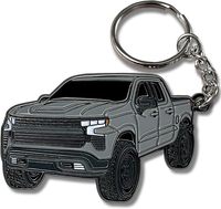 Porte-clés de voiture personnalisé en alliage de zinc durable, modèle 3D en métal Jeep Grand Cherokee tout-terrain, accessoires automobiles, cadeau souvenir pour