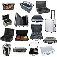 Boîte à outils en aluminium durable de qualité supérieure personnalisée, étui de rangement EVA, boîte à outils portable, antichoc, anti-poussière, avec roues, OEM ODM