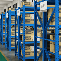 Rayonnages Empilables Morgie en Métal, 4 Niveaux, Étagères de Rangement Robustes et sans Boulons pour Industrie, Entrepôt et Garage