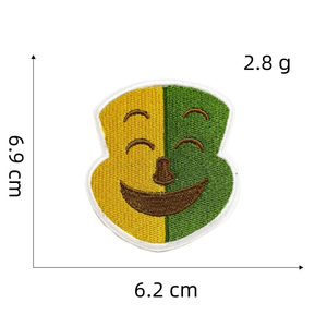 Patchs brodés thermocollants multicolores, motifs couronne, masque, Joker, sourire, personnalisables et flexibles, pour carnaval et Mardi Gras - Product Image 4