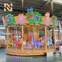 Manège à thème animalier Nova Rides Dinosaur Carousel Ride 16 places, manège intérieur pour enfants, pour centres commerciaux CBD-16-KL