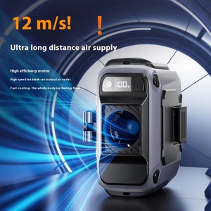 Ngoài Trời Tốc Độ Cao Mặc Xách Tay Eo Clip <span class=keywords><strong>Fan</strong></span> Hâm Mộ Cổ Treo <span class=keywords><strong>USB</strong></span> Động Cơ Không Chổi Than Làm Mát Cầm Tay <span class=keywords><strong>Fan</strong></span> Với LED Ánh Sáng - Product Image 3
