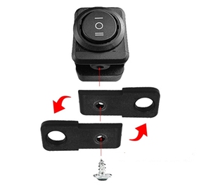 Phụ kiện xe máy công tắc sửa đổi ba tốc độ ba dây gương cơ sở mô hình công tắc nguồn ánh sáng - Product Image 1