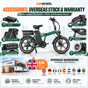 จักรยานไฟฟ้า QMWHEEL F30 Ultra UK Stock E Bike ขนาด 20 นิ้ว พับได้ กำลังไฟ 250W 48V แบตเตอรี่คู่ 70Ah ระยะทางไกล - Product Image 3