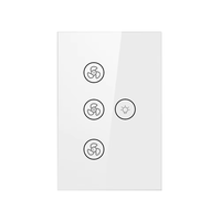 Interrupteur intelligent tactile pour ventilateur et éclairage, compatible American Standard et Australian Standard, avec fonction de minuterie, lumière réglable, Smart Life, style rétro